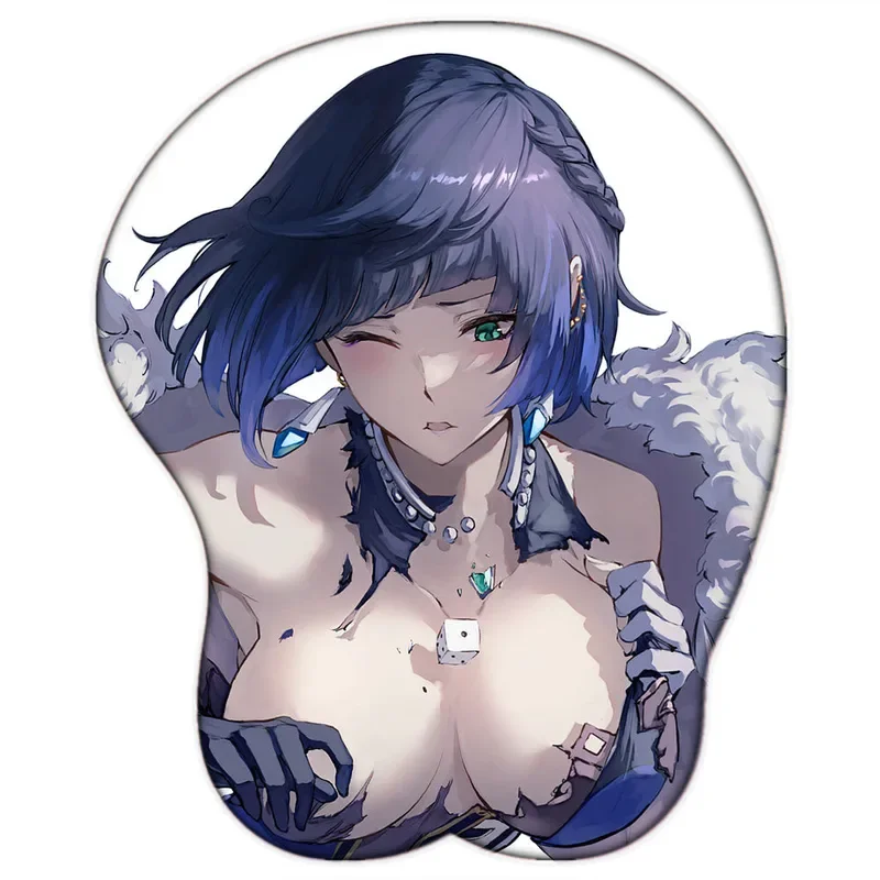 Геймерский коврик для мыши Genshin impact с милым мангой Yanan kawaii аниме сексуальный