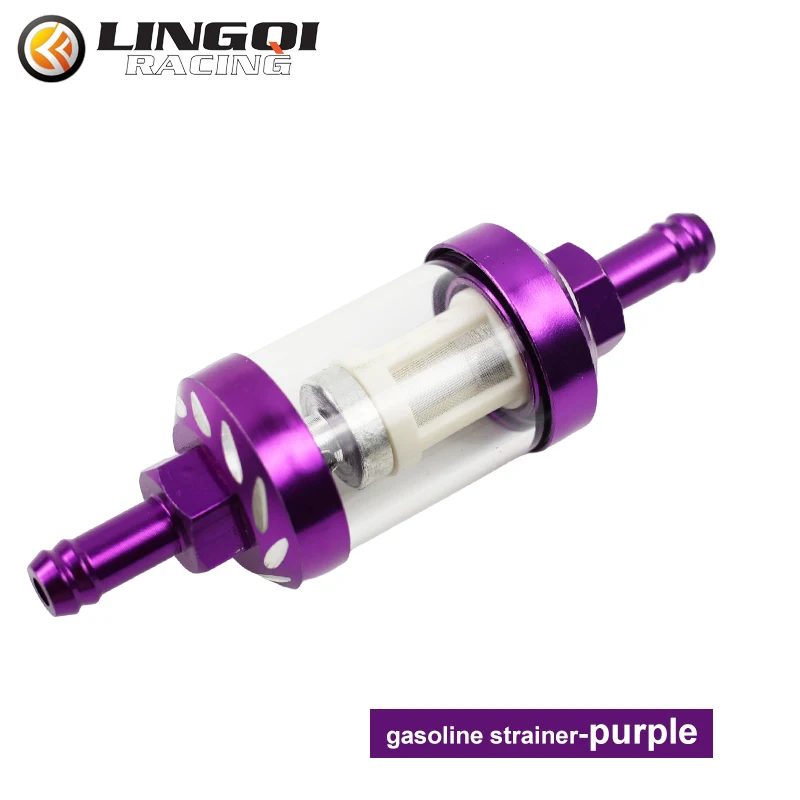 Универсальный модифицированный масляный фильтр LINGQI 8 мм из алюминиевого сплава с ЧПУ подходит для мотоцикла, мотоцикла, квадроцикла, картинга, бензинового масляного фильтра