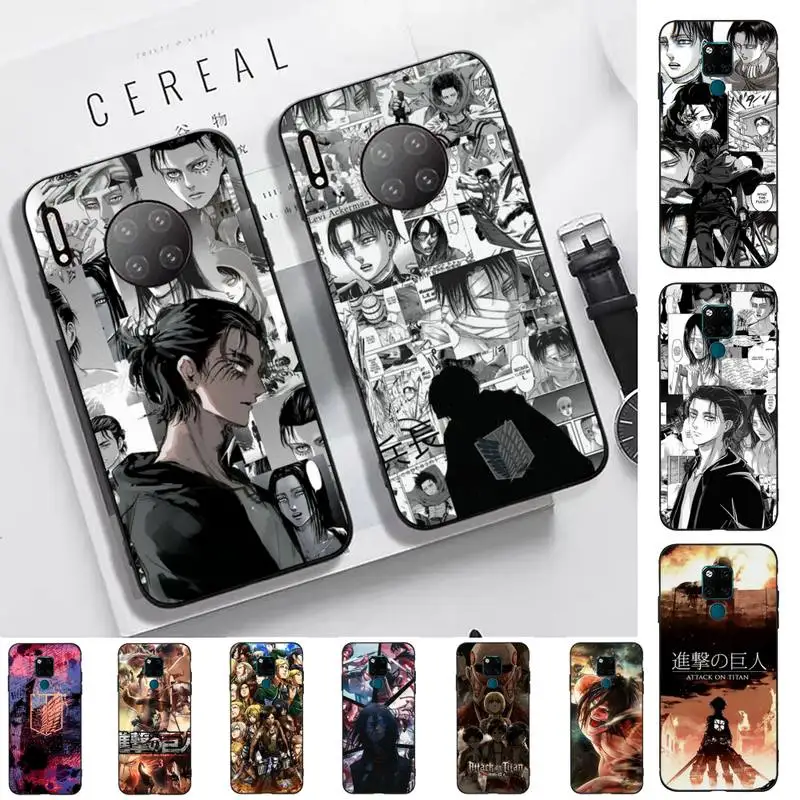 

Japan Anime A-Attack On T-Titan Phone Case for Huawei Mate 20 10 9 40 30 lite pro X Nova 2 3i 7se