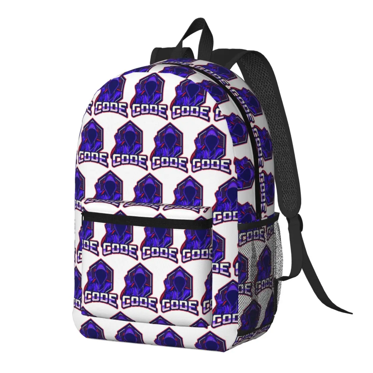 Фото Рюкзак Code One Gamer Blue On Red, вместительный, для детей, школьный, на каждый день, сумка через плечо для мужчин и женщин №1