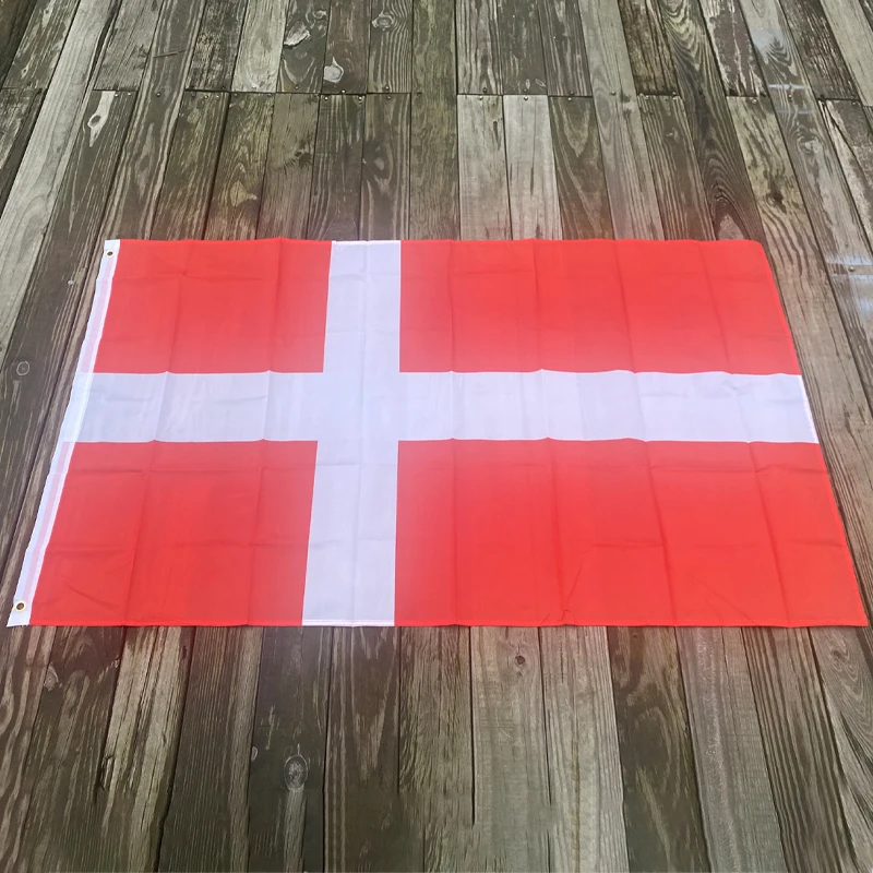 Флаг EOODLOVE Датский флаг 90x150 см полиэфирный внутренний и наружный декоративный 3x5