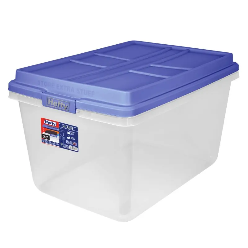 

72 Qt. Clear Storage Bin with Blue Car Trunk Organizer Folding Storage Box For Sedan SUV MPV
