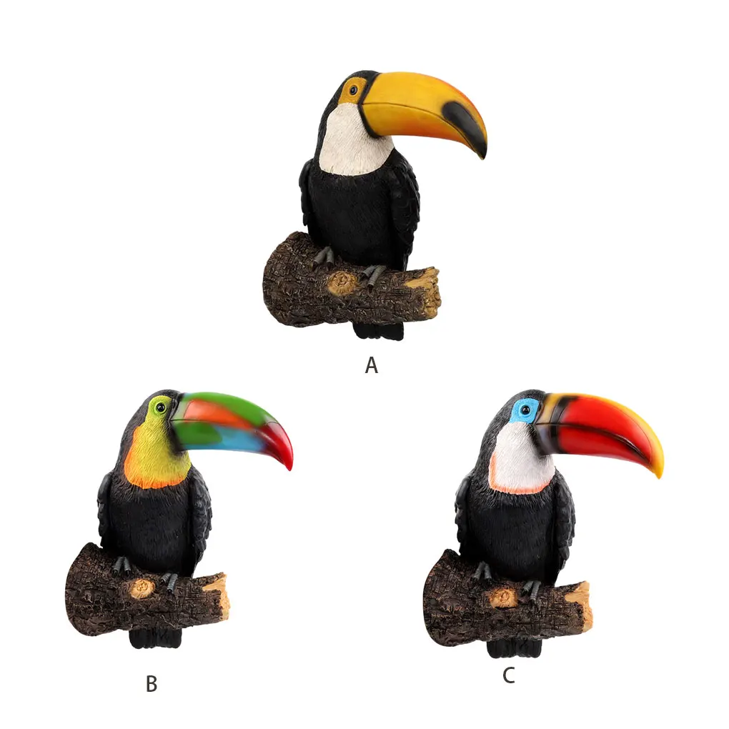 

Crafted Garden Toucan Figurine - Realistic Details Easy Installation Improve Imagination Birds Crafts Garden Bird Statue