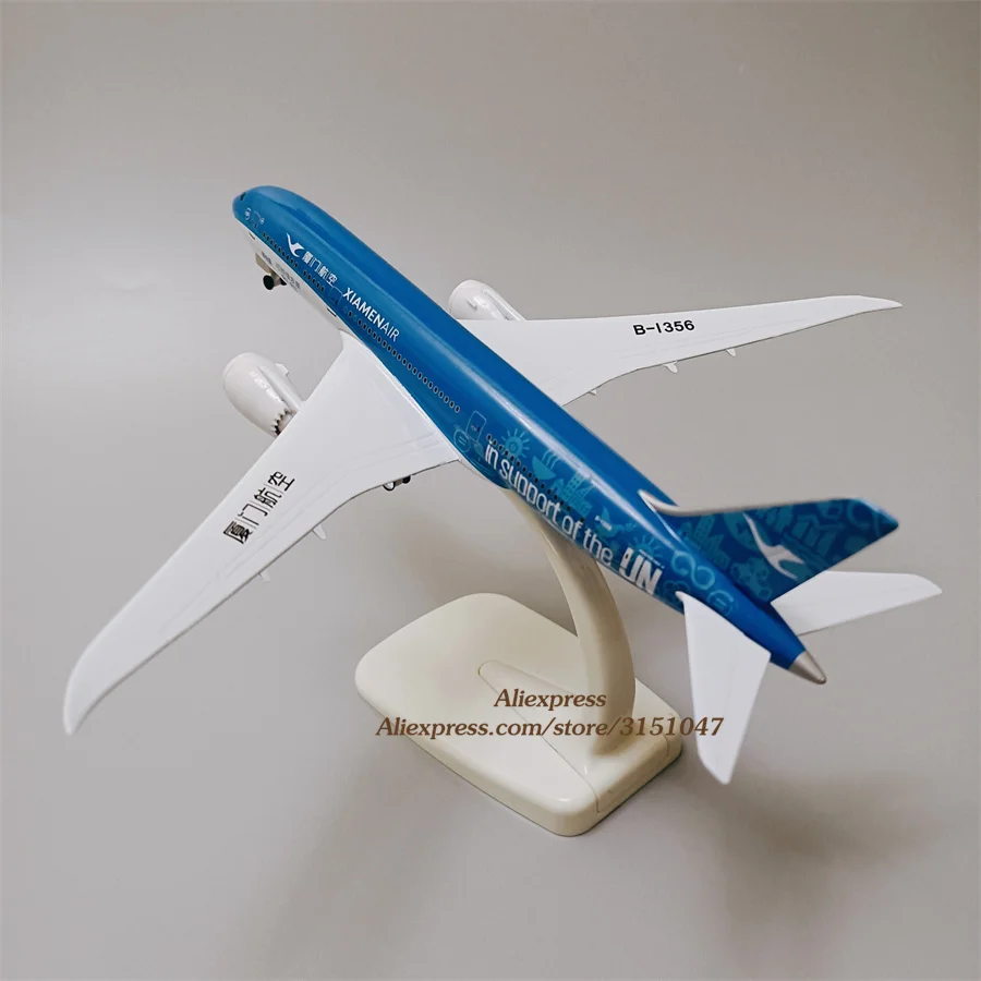 

Новая модель самолета 20 см из металлического сплава CHINA XIAMEN AIR Airlines, модель самолета Боинг B787, модель самолета, литой самолета с колесами