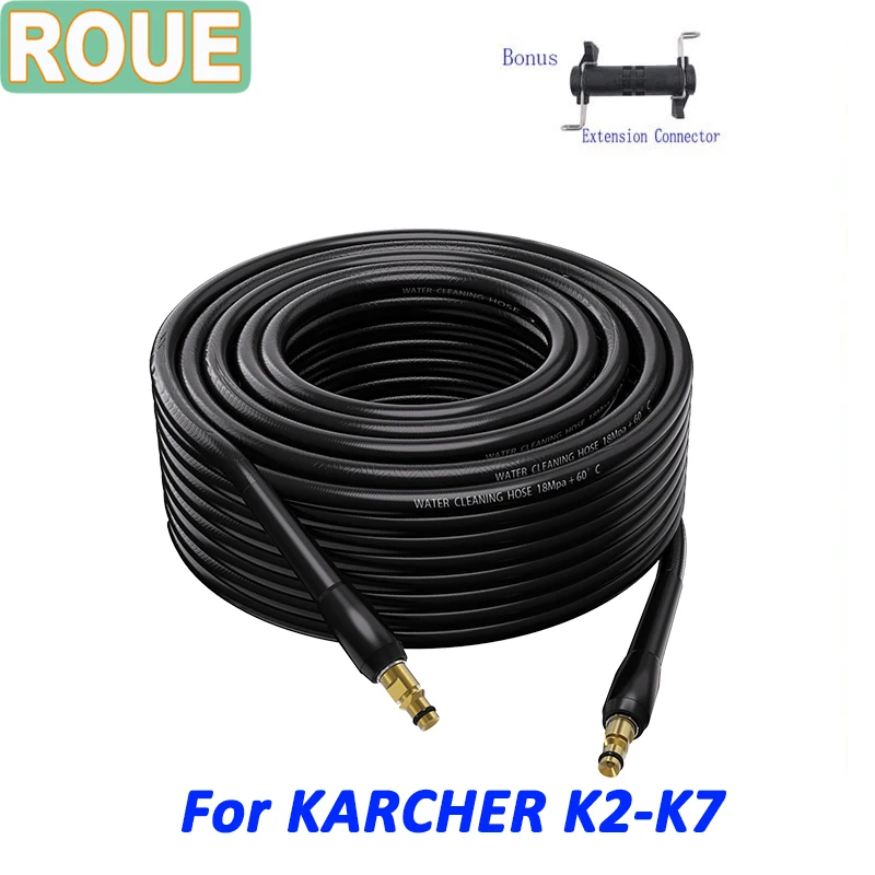 

ROUE High Pressure Hose For Washing Pressure Washer Pipe Forkarcher K2-K7 For Karcher Connector,Hose Adapter 15M Car Wash