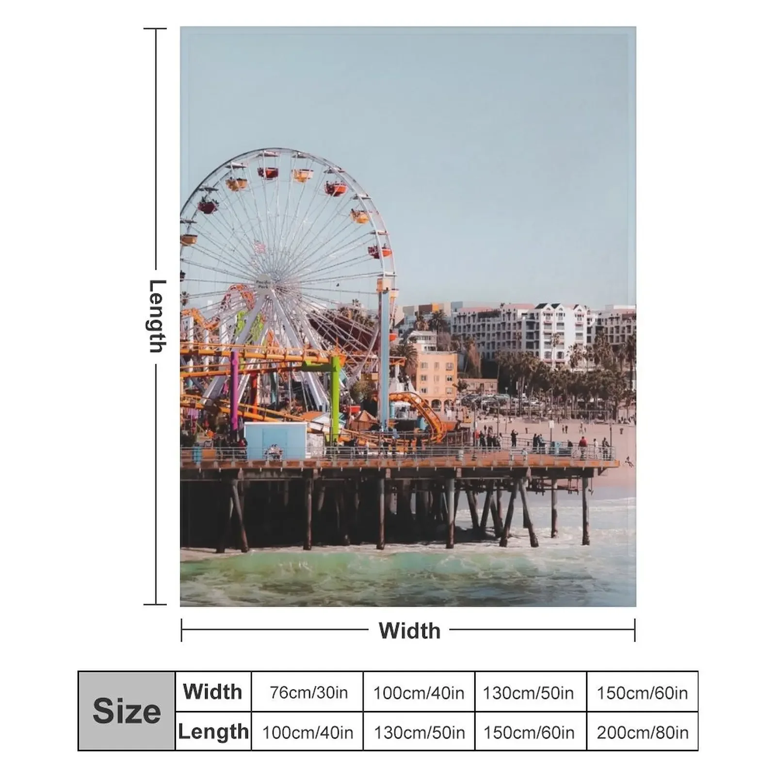 Красочное колесо обозрения в Санта-Моника пирсинг Калифорния США пледы теплое