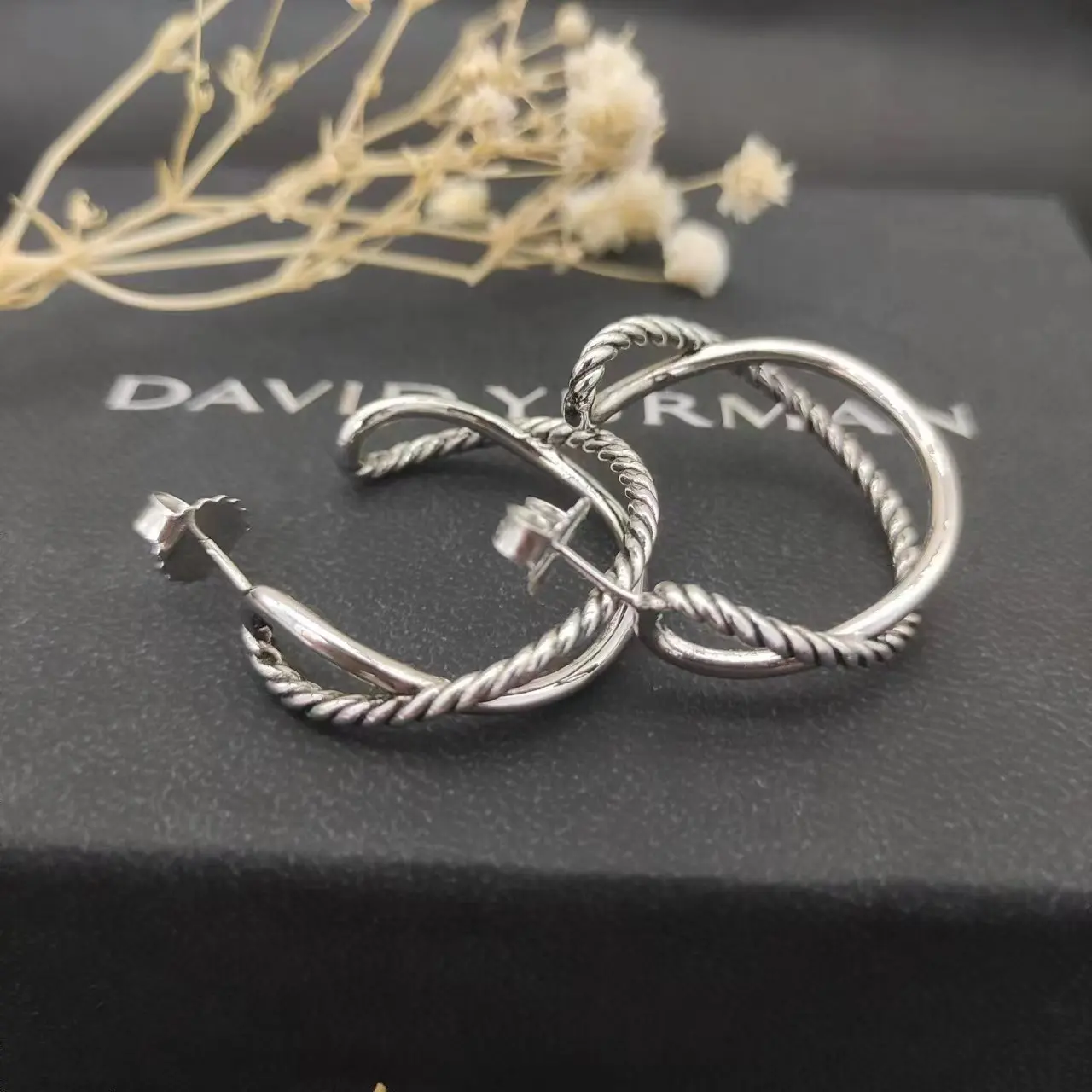 David Yuman Classic Lady Studs 34MM Gold-plated Silver Lady's Button 2023 Holiday Gift