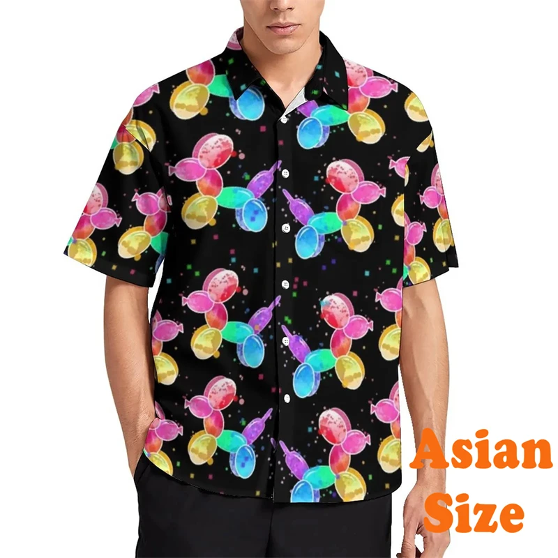 Рубашка с воздушным шаром для собак мужская одежда красочный дизайн