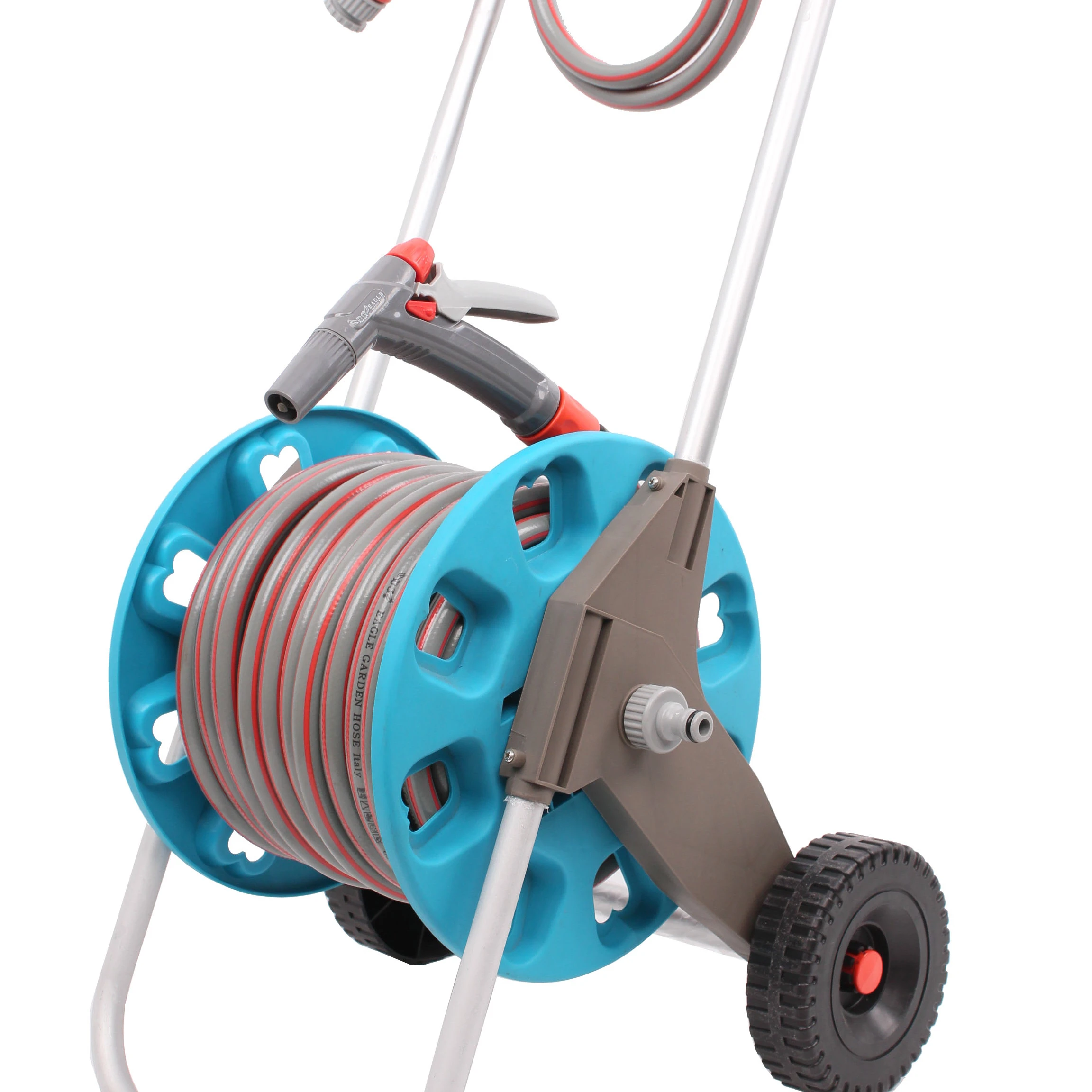 

Qhtitec 20M 30M Water Garden Hose Reel Set EG-2030DL 1/2 3 layer PVC hose ABS adjustable spray gun OEM garden tool
