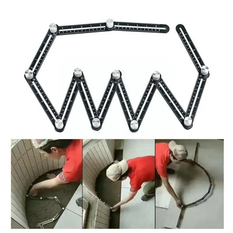 

Multi Angle Measuring Ruler 12-sides Alloy Angle Finder Corner Tool Folding Wood Positioning Rulers Template 12 Tools Tile N4R1