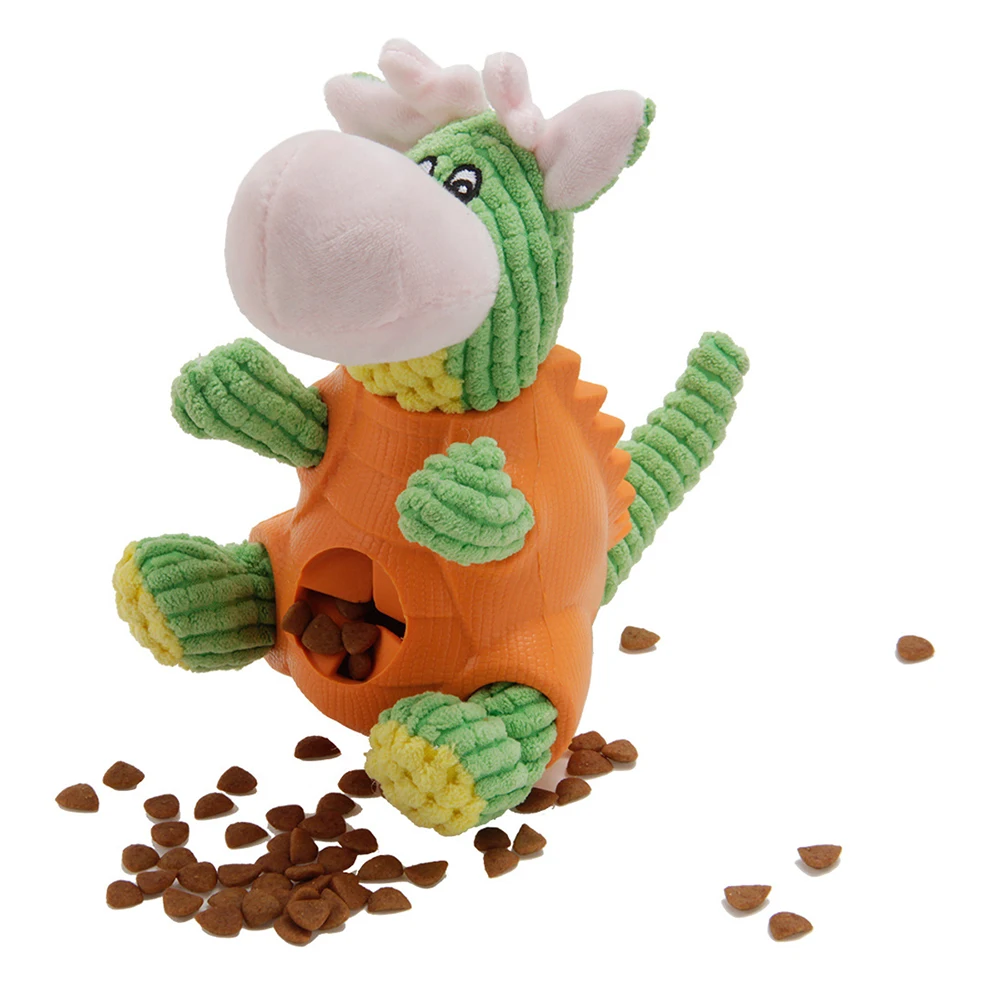 

Pet Dog Plush Animal Chewing Toy Wear-resistant Squeak Leaking Food Toys for Dog Puppy Interactive Toy Pet Play Training Toys