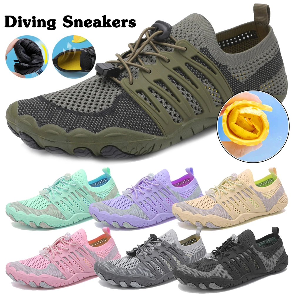 

Men Water Shoes Women Upstream Barefoot Aqua Sports Shoes Quick Dry Beach Swim Sandals Five Fingers Surf Wading Hiking Sneakers