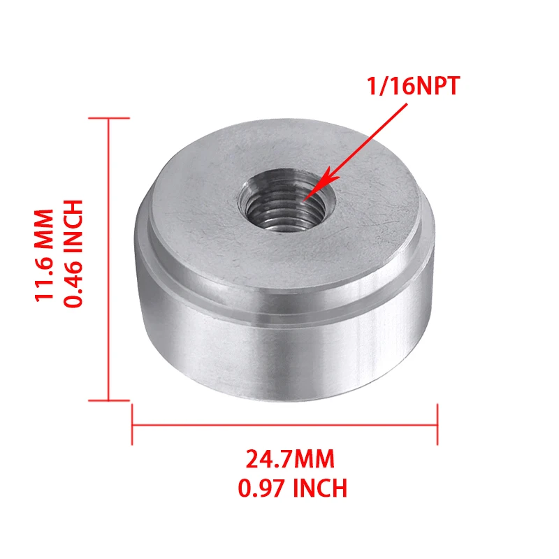 

Алюминиевый адаптер для шланга 1/16NPT