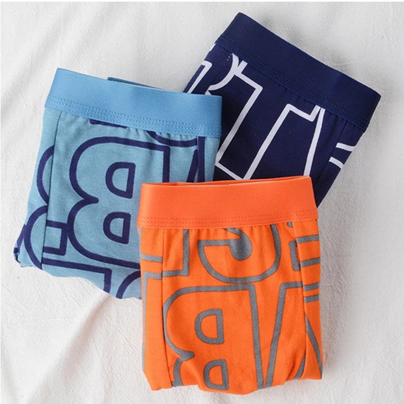 5Pcs/Lot Men's Underwear Men Pure Cotton Boxer Shorts New Trend Antibacterial Crotch Large Size Men's Boxer