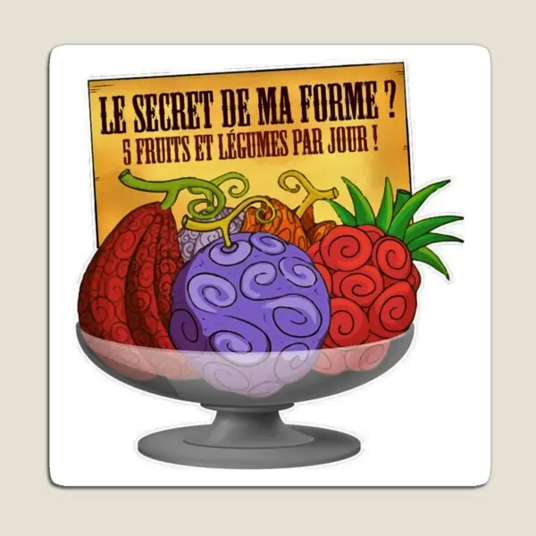 

Fruits Of The Demon Magnet Kids Children Funny Cute Stickers Baby for Fridge Organizer Holder Colorful Refrigerator Decor Toy