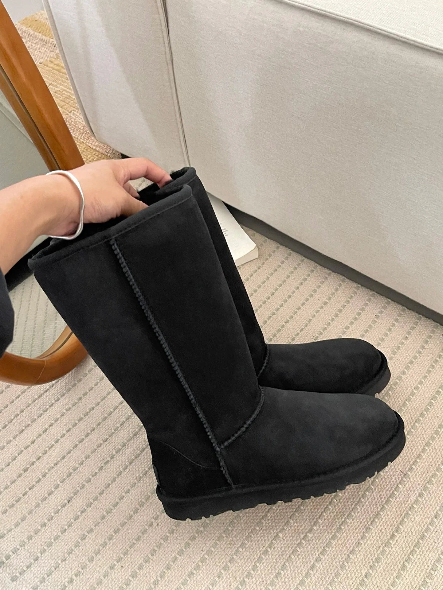 HQF UG женские зимние ботинки высшего качества из овчины длинная зимняя женская