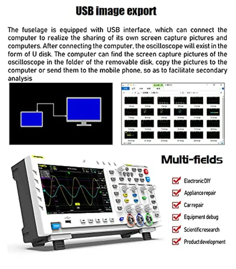 FNIRSI-1014D Digital Oscilloscope 2 in 1 Dual Channel Input Signal Generator 100MHz*2 Ana-log Sampling Rate 1GS/s |