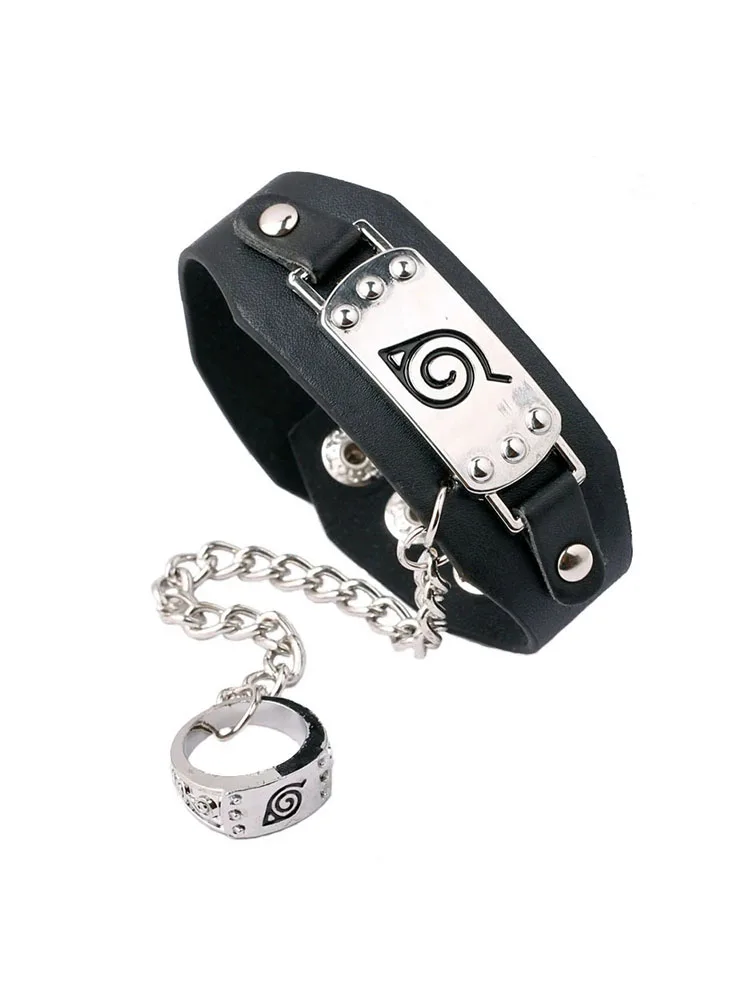 Аниме Наруто Шаринган Хатаке Какаси Кольцо Аксессуары Браслет Ожерелье Косплей Ювелирные изделия Детская игрушка Рождественский подарок