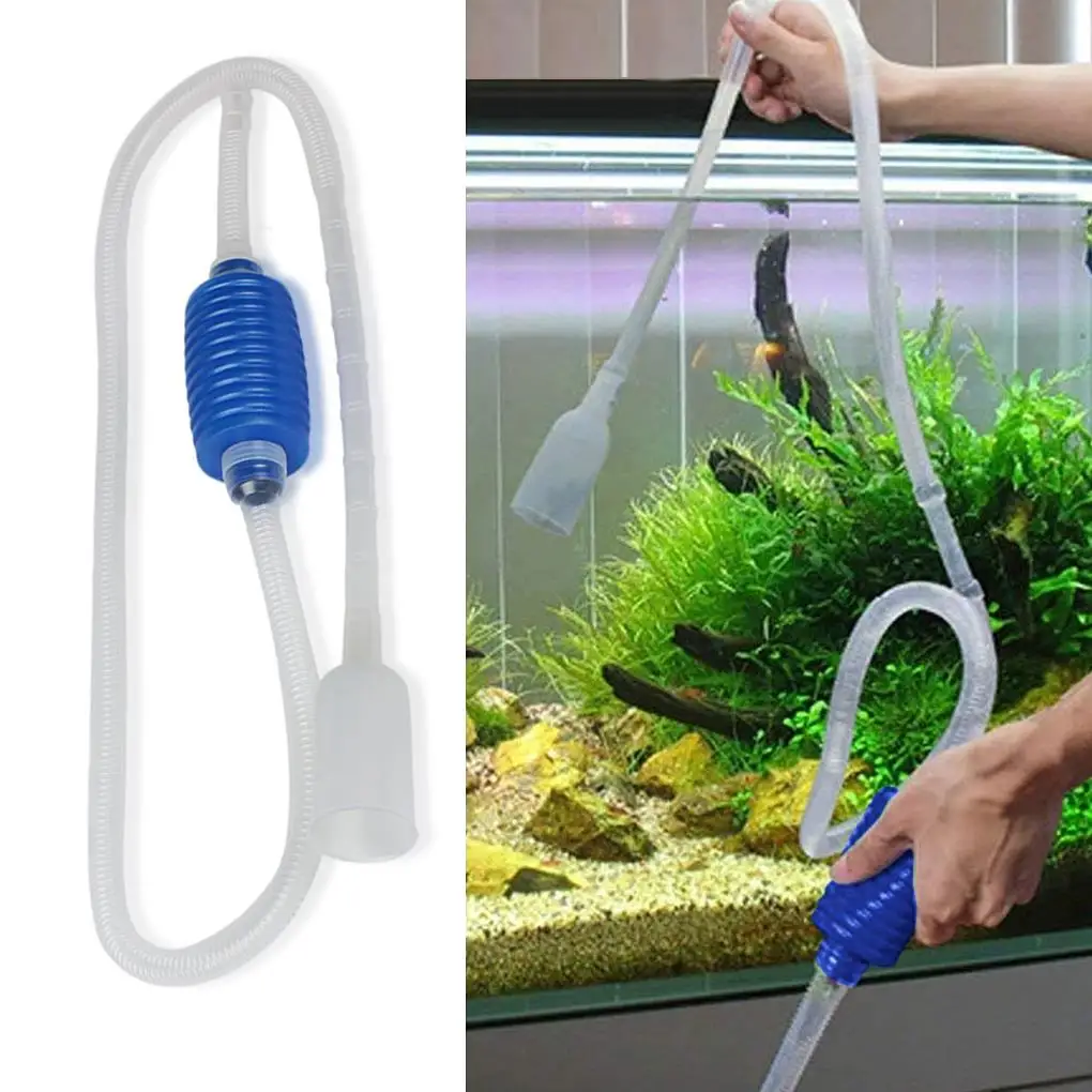 

Aquarium Fish Tank Water Change Hand Pump Handheld Siphon with Filter Home Shop Dirt Feces Cleaning Tool Aquatic Supplies