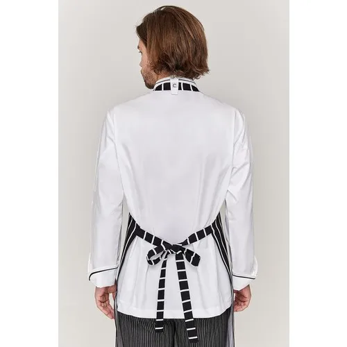 Pull Uniform Cook Black Over Thick Striped Boy Bib |