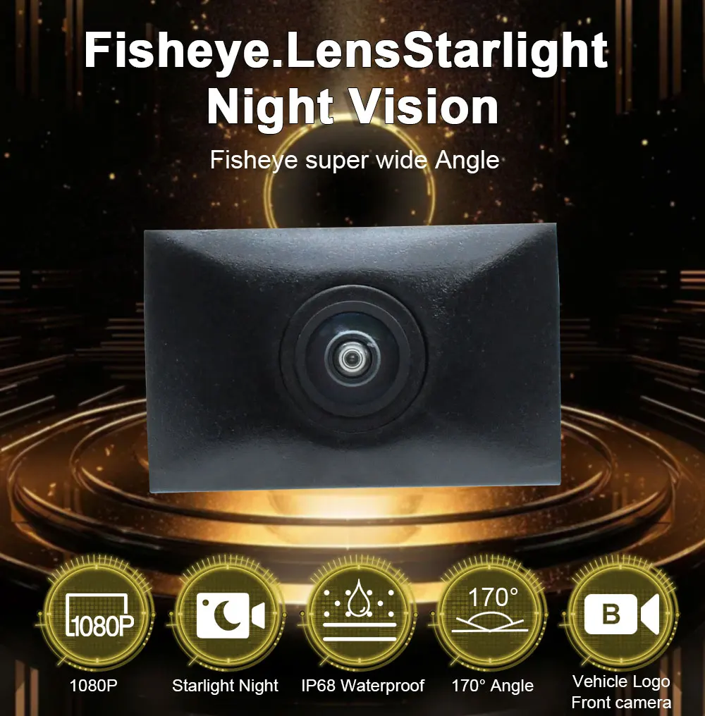 HD 170° ° Автомобильная передняя камера Fisheye AHD 1080P для Audi Q7 4L Facelift 2010 2011 2012 2013 2014 2015 с