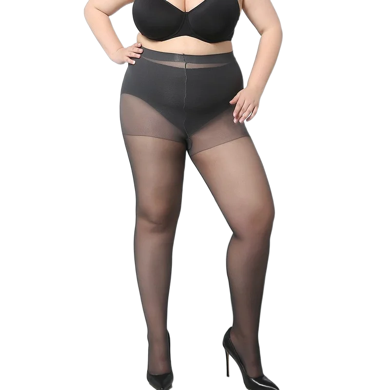 

60-110kg Plus size women high stretch pantyhose Sexy Nylon Tights Large size Stockings Tear-resistant Pantyhose Anti Hook 20D