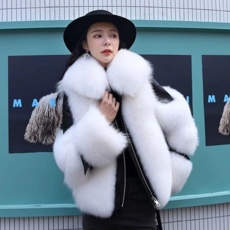 Woman Mink Coats Autumn Loose Top Female Faux Fur Fashion Fur Coat Ladies Elegant Thick Warm Faux Fur Jackets Outerwear G272
