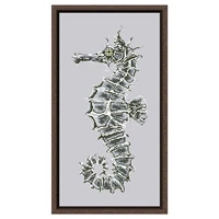 seahorse cross stitch package animal 18ct 14ct 11ct silver canvas cotton thread embroidery diy handmade needlework