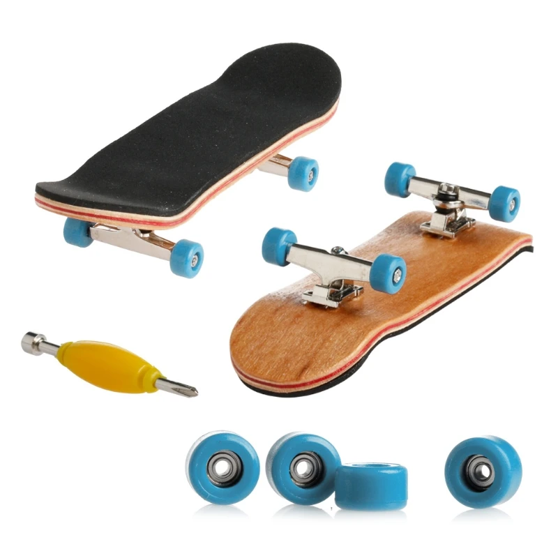 

1Set Wooden Deck Fingerboard Skateboard Sport Games Kids Gift Maple Wood Set New
