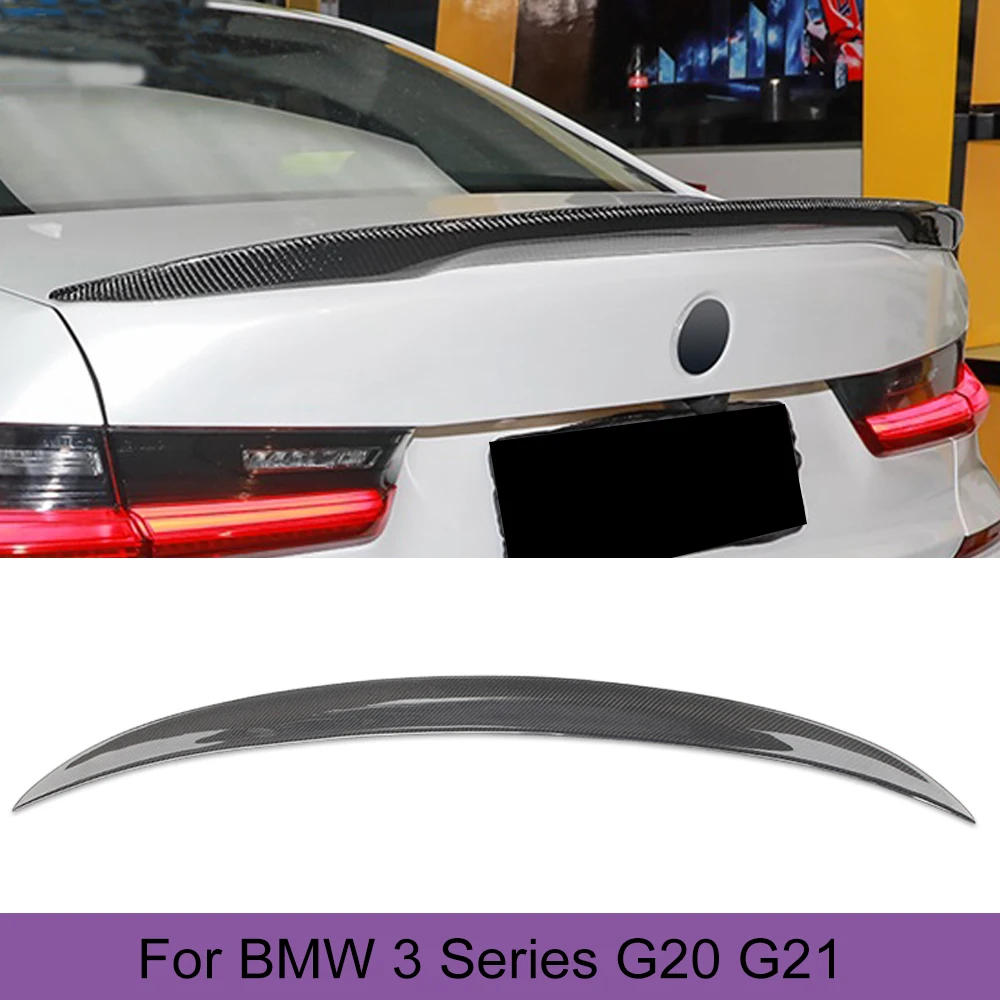 

Carbon Fiber Rear Trunk Spoiler for BMW 3 Series G20 G21 Standard M Sport 4 Door 2019 - 2021 rear Wing Spoiler Boot Lid Wing