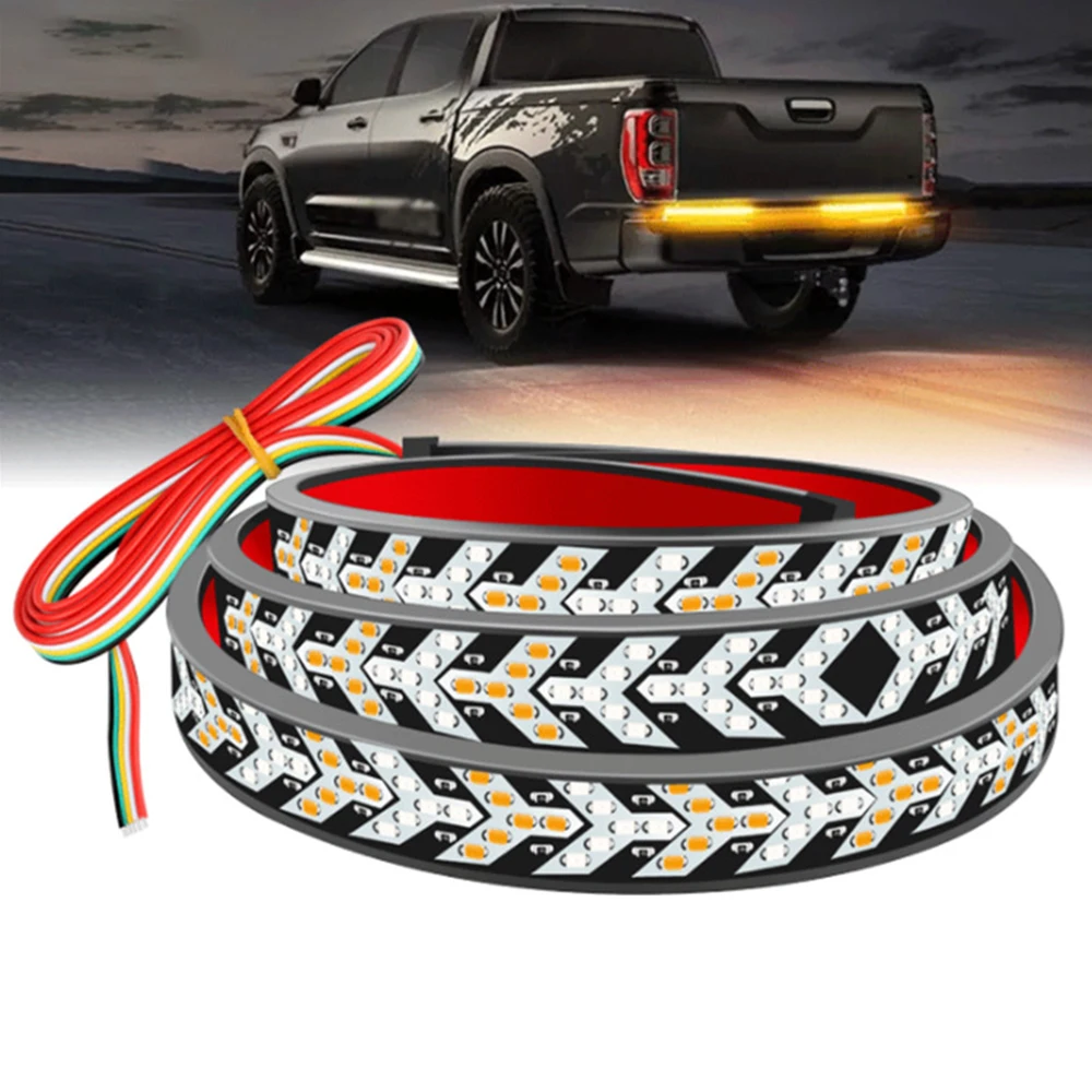 

LED Tailgate Lights Bar Strip For Pickup Jeep Cars Turn Singal Brake Reverse Truck Flowing Rear Tail Lamps Warning 12V 24V