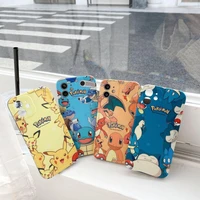pokemon pikachu snorlax kawaii cartoon suitable for iphone13 phone shell 12promax soft shell anti fall 11pro protective cover