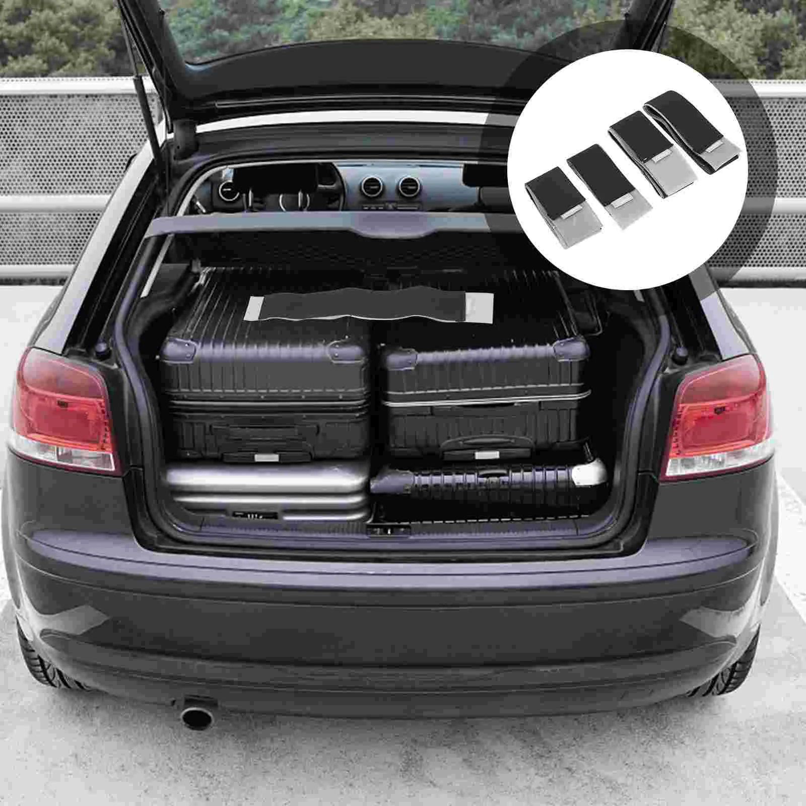 

4 Pcs Storage Belt Car Trunk Organizer Band Auto Bands Holder Bandage Heavy Accessories