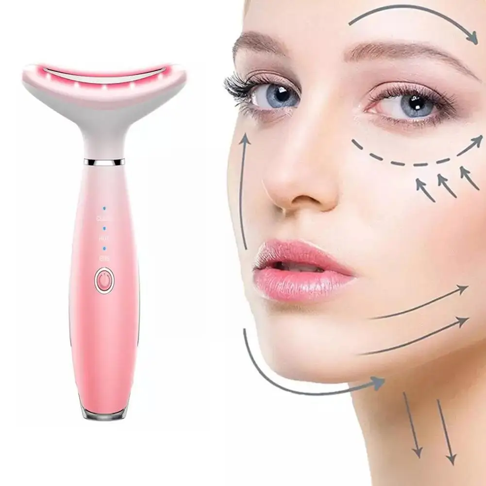 

Led Neck Beautifying Instrument Multi-functional Devices Massager For Face Beauty Appliances Light Therapy Photon Skin Care A2y9