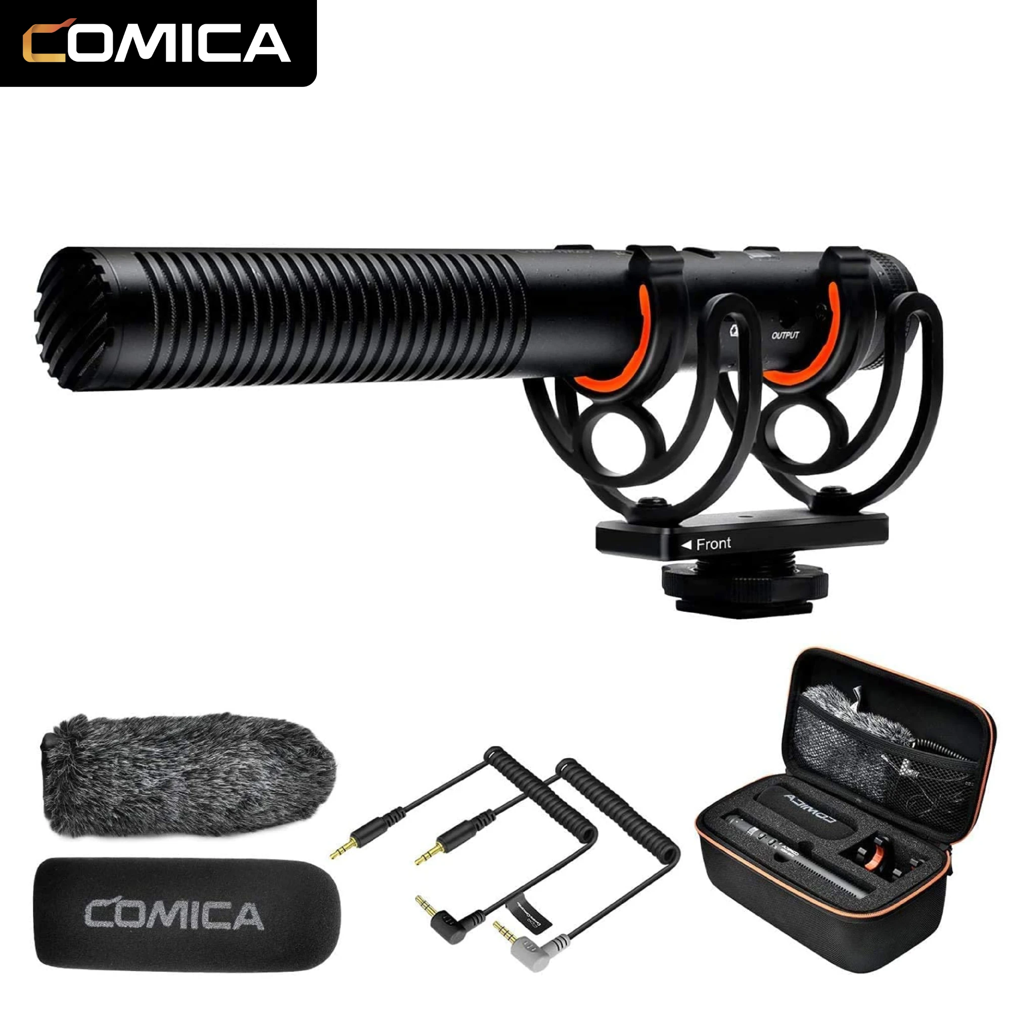 Видеомикрофон Comica CVM-VM20, суперкардиоидный направленный микрофон с Bluetooth, металлическая подставка для телефона, для микропленки