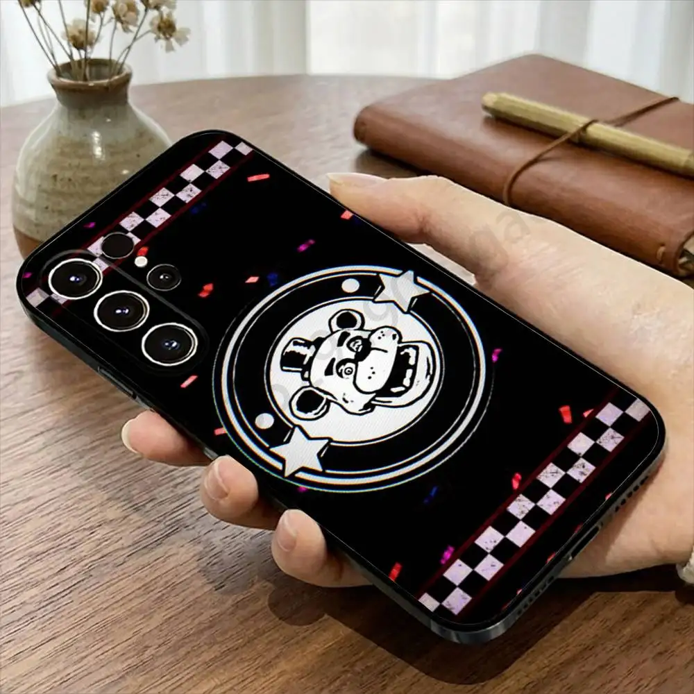 Фото Чехол для телефона Five-Nights-At-Freddys F-Fnaf для Samsung S20,21,22,23,24,25,26 plus,ultra Lite, черный силиконовый чехол №4