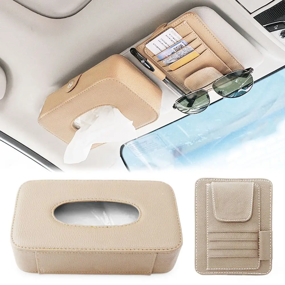 

Penholder Document Ticket Holder Card Clip Tissue Box Sun Visor Storage Bag Sunshade Organizer Sunglasses Case