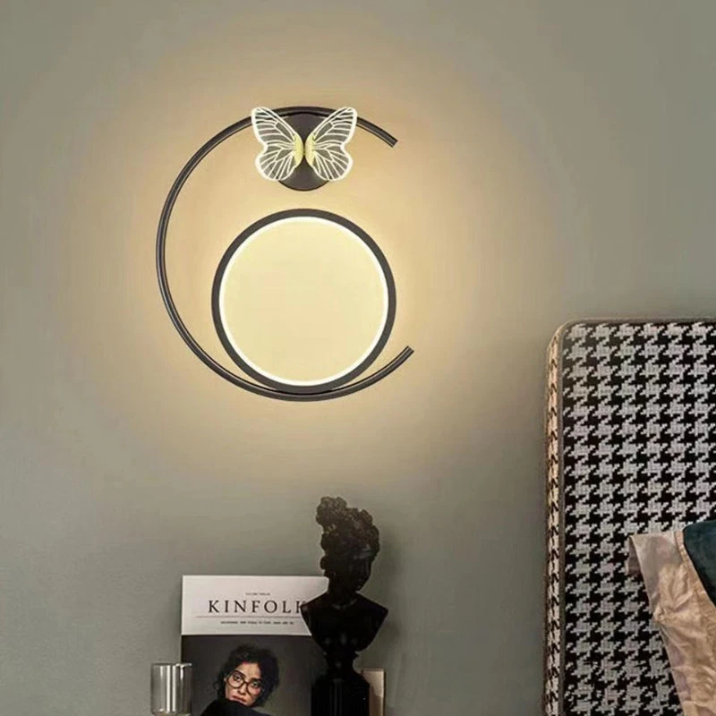 

Modern LED Wall Light for Bedroom, Luxury Wall Lamp, Bedside Butterfly Sconce, Home Decor for Living Room, Restaurant, Cafe