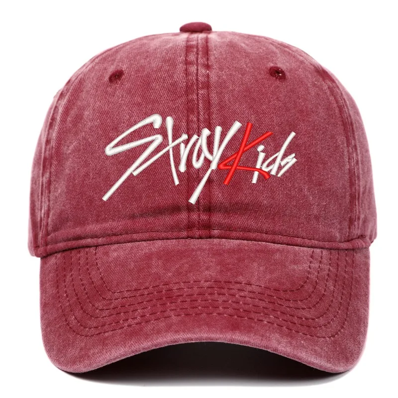 Фото Новая модная бейсболка SKZOO Stray Kids Wolf Chan Jiniret с вышивкой, персонализированная, для улицы, с защитой от солнца, кепка-уточка №3