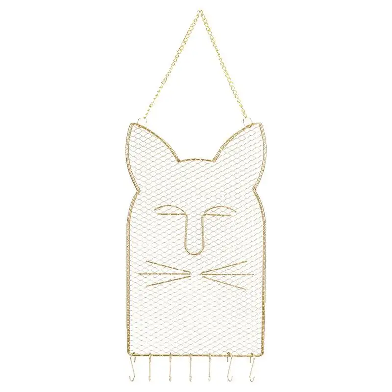 

Wall Earring Holder Earring Rack With Metal Cat Design Jewelry Display Stand Earring Holder For Wall Hanging Jewelry Organizer