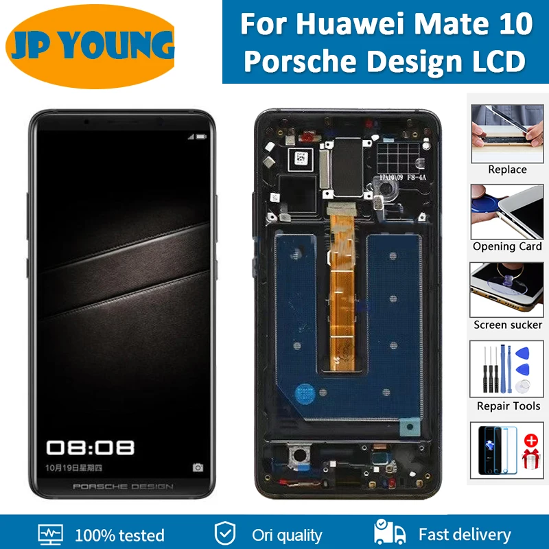 

Оригинальный ЖК-дисплей 6,0 "для Huawei Mate 10 Porsche, дизайнерский ЖК-дисплей, сенсорный экран, дигитайзер, сменная панель с рамкой