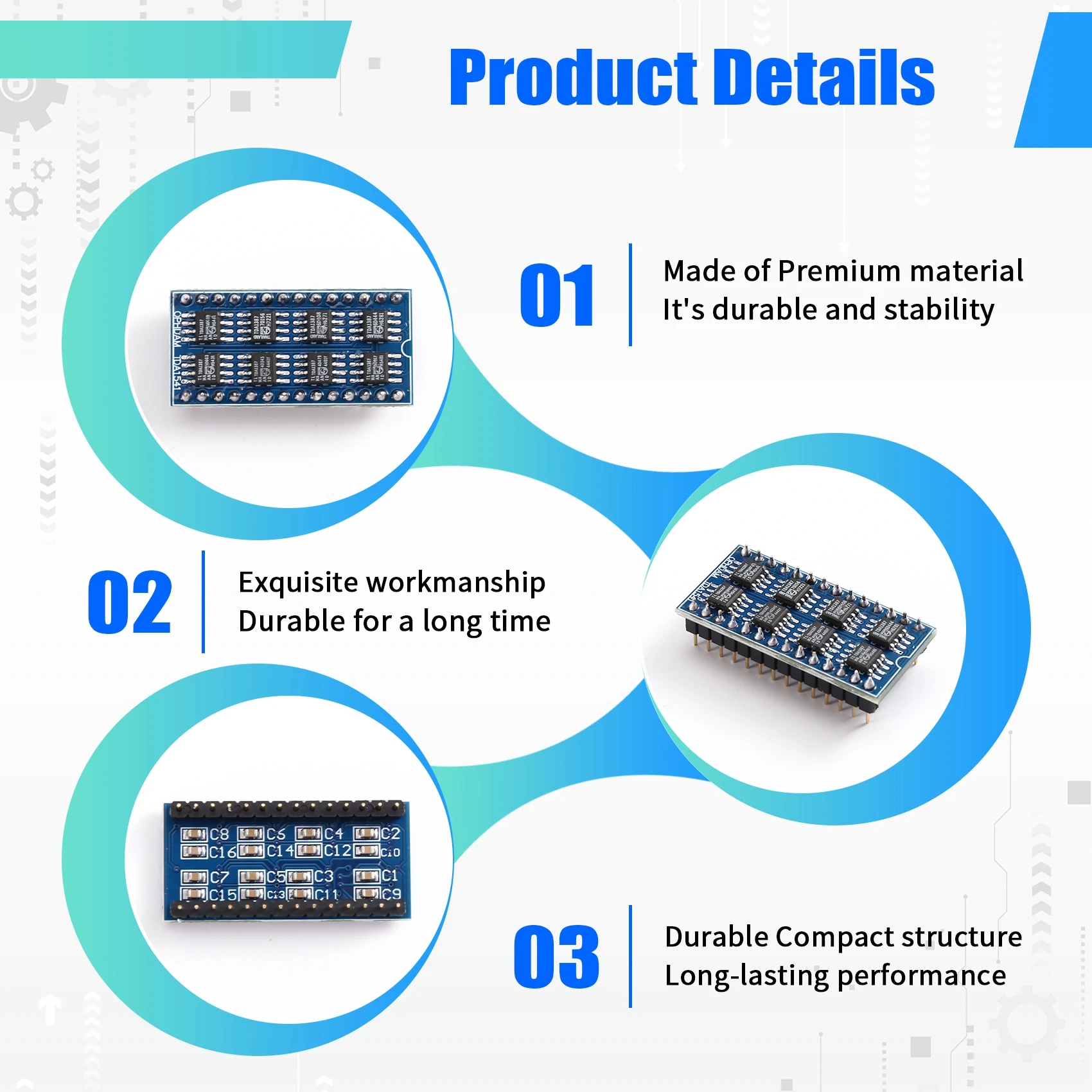 Фото A99E-1PCS TDA1387 8-канальная параллельная замена TDA1541 / TDA1541A, классическая декодирующая микросхема для модуля ЦАП, для C №4