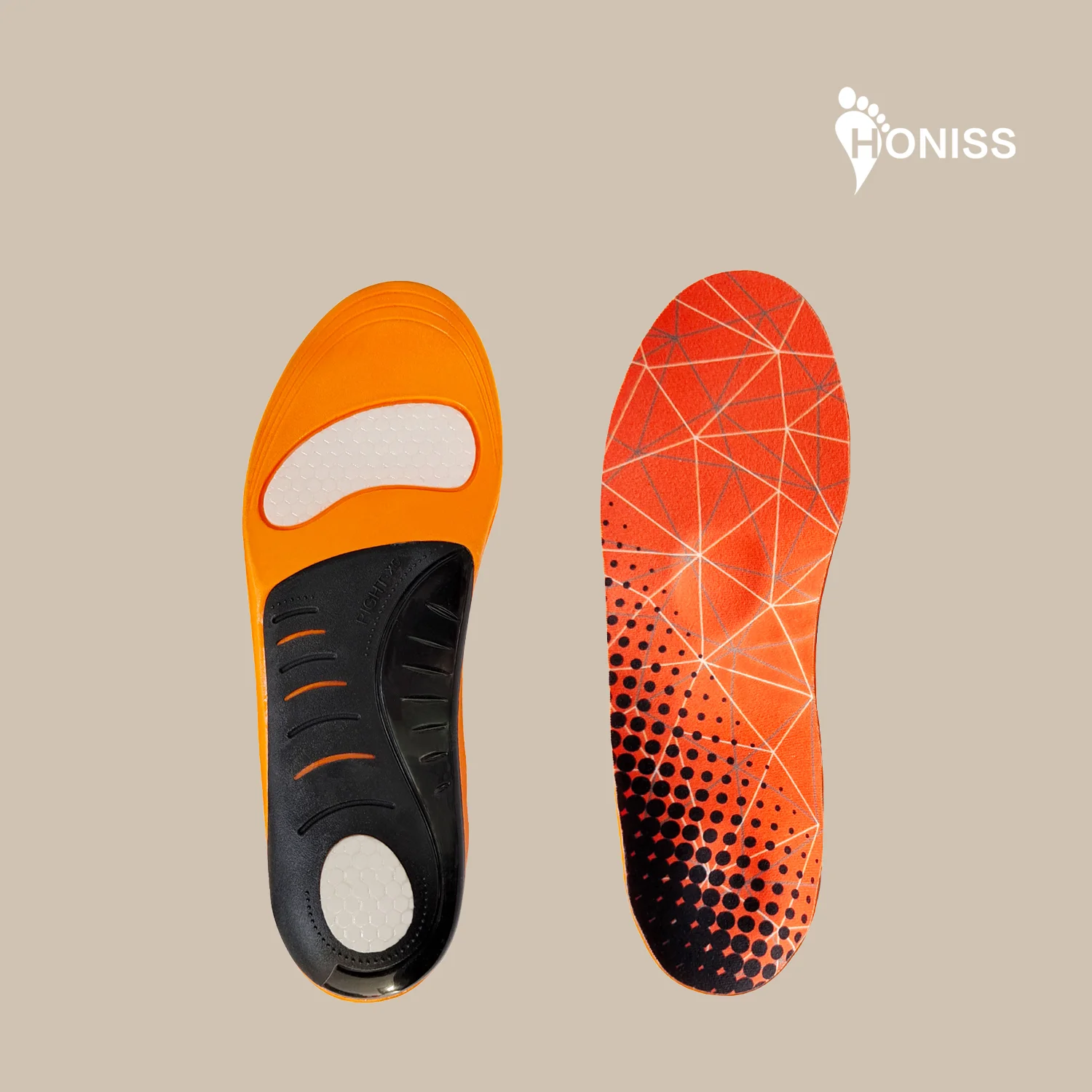 1 пара оранжевых плоских супинаторов эластичные и дышащие спортивные стельки из