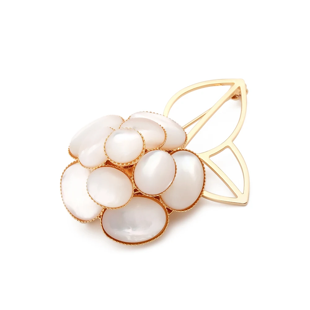 Женская трехмерная брошь в виде камелии с имитацией кошачий глаз