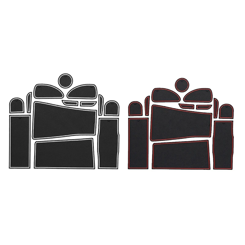 

Anti-Slip Rubber Gate Slot Cup Mat for Toyota Prius 30 XW30 ZVW30 2010-2015 Door Groove Mat Accessories Stickers