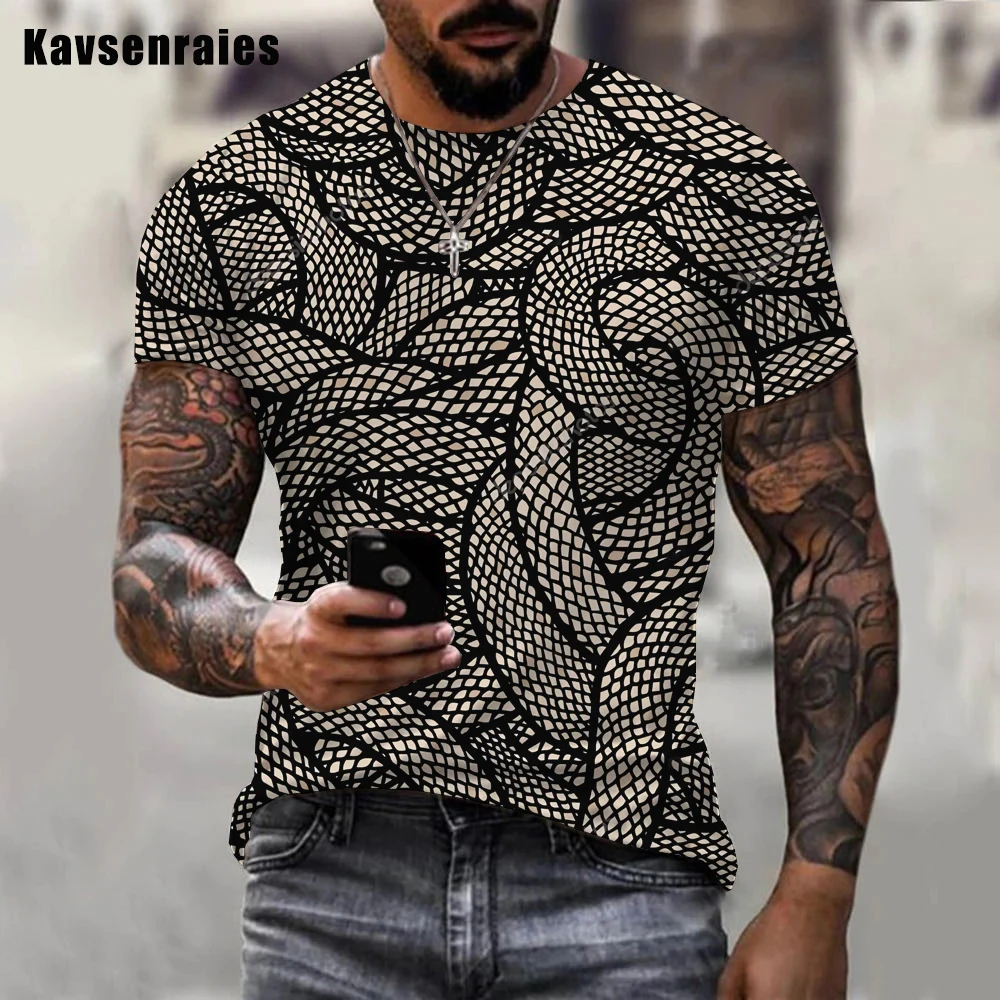 

Animal Snake Snakeskin Design 3D Print T-shirt Men Women Summer Fashion Casual Short Sleeve Hip Hop Harajuku Style Cool Tops