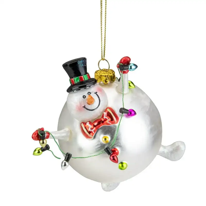 

Colors Glass Christmas Decorative Accent Ornament, 4.25"