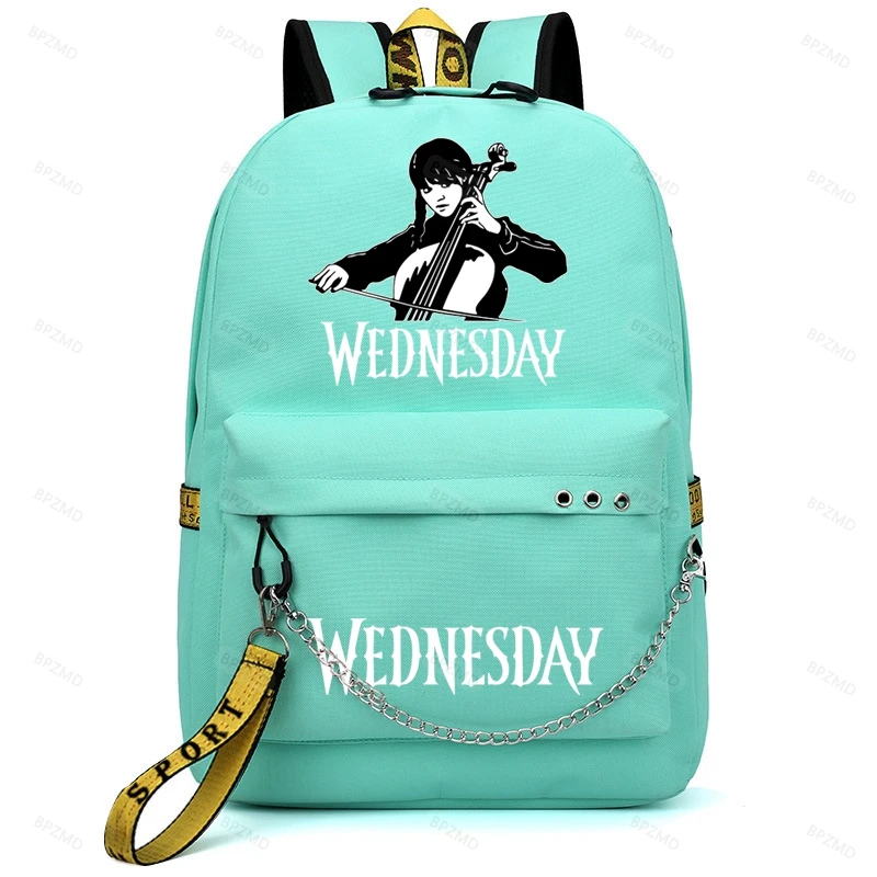 Wednesday Addams Backpack Girls School Bag Anti Theft USB Charge Women Backpack School Bags Teenage Travel Bag