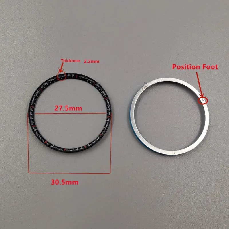 Mod Watch Parts SKX007 SRPD Series 30.5mm Chapter Ring Matte Brushed Polished Scale Ring Fit for SKX007 NH35 NH36 Movement