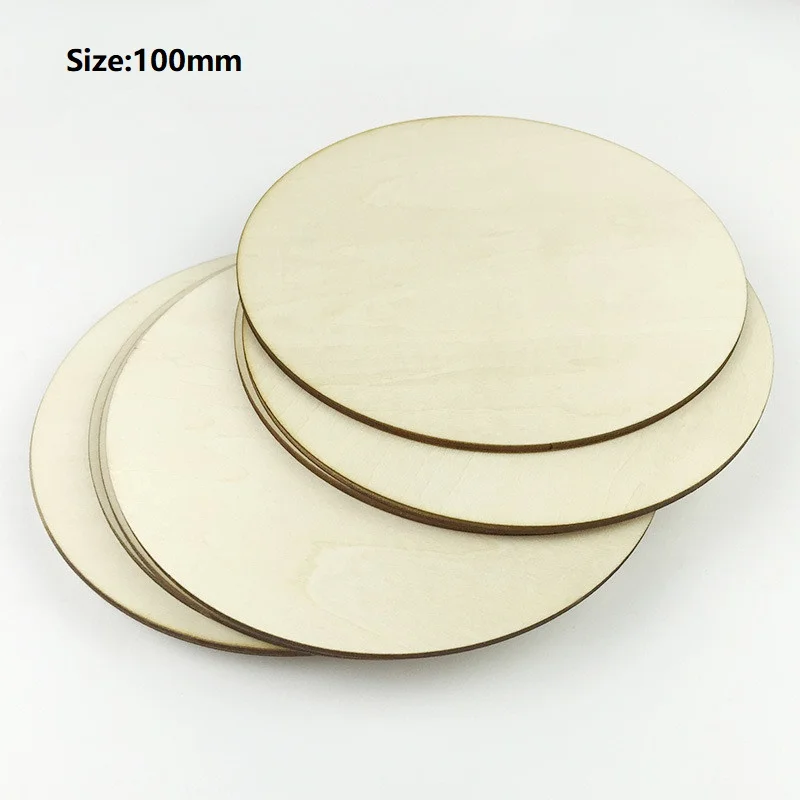 

10pcs 100mm Blank Unfinished Wood Circle Coins Pendants Round Wooden Disks Slices For Favor Tags Pendant Embellishments